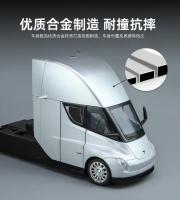 Modelo De Camión Tesla SEMI Simulación 1:24 Con Sonido Y Luz Juguete De Coche De Aleación Con Amortiguador De Choque Delantero Rueda Giratoria Para Niños Mayor De 14 Años - details 5