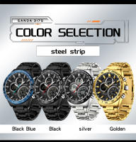 Reloj De Pulsera Deportivo Para Hombre SANDA De Lujo Acero Inoxidable Tiempo Dual Pantalla LED Luminosa Resistente Al Agua Con Alarmas Y Calendario - details 9