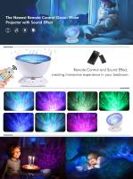 Luz Nocturna Decorativa Para Niños LED Proyector De Oceano Con Control Remoto Y Reproductor De Música Regalo Ideal - details 1
