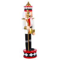 Nutcrackador De Pie Para Navidad Decoración De Interior Soldado De Madera Figura De Artesanía Decorativa Para Fiesta De Navidad - details 5