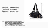 Bolso De Hombro Vintage Yogodlns Para Mujer En Cuero PU Suave Gran Capacidad Bolso De Mano Moda Con Manija De Color Stitching - details 0
