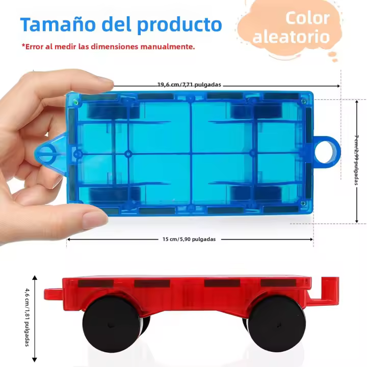Juego Educativo De Bloques Magnéticos Con Construcción De Coches Para Niños Y Niñas Regalo De Juguete Montessori Para Edad 4-6 - 1