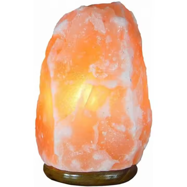 PLUSHOME Lámparas de Sal del Himalaya Naturales Alta Calidad con USB y Base de Madera - 1