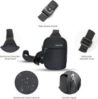 Bolso bandolera pequeño para hombre y mujer, ligero, impermeable, bandolera de nailon con correa ajustable para viajes y deportes al aire libre. - details 1