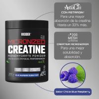 Monohidrato de Creatina Weider Micronizado 200 Mesh (300g) - Sabor Chicle de Frambuesa | Aumenta Fuerza y Potencia Muscular - details 1