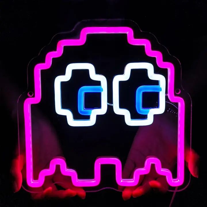 Luces Neón LED Pixel Fantasma Para Decoración De Pared Fiesta Halloween Y Navidad Decoración De Habitación Juego Regalo Para Casa - 1