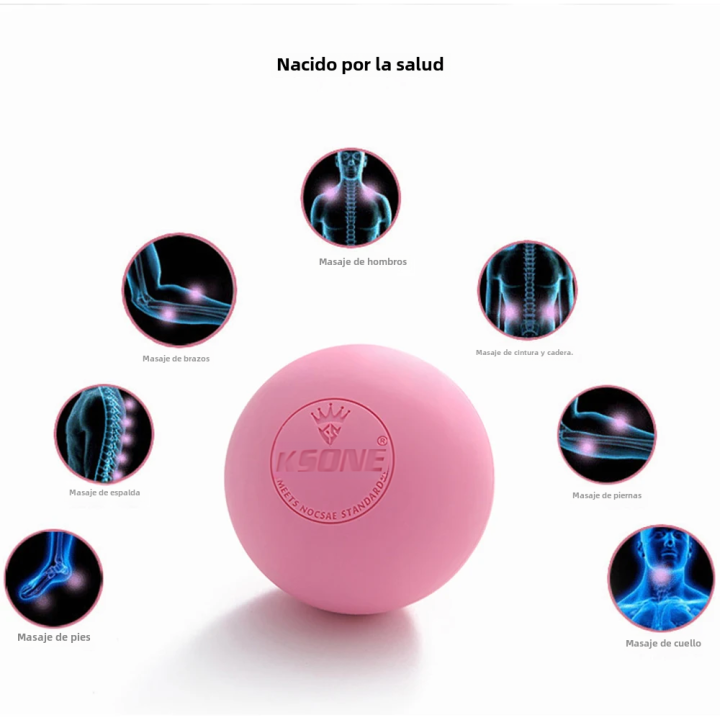 Bola De Masaje 6.3cm Bola De Lacrosse Para Fascia Relajación Muscular Alivio Del Dolor Portátil Físioterapia Bola De Masticación