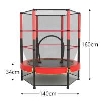 ALLINLIFE Trampolín portátil para niños de 140 cm / 160 cm,Cama elástica - trampolín 6FT, 8FT ideal para regalo de Navidad, espuma anticolisión para saltar y actividades de trampolín interior en trampolín interior para 4-15 años - details 11