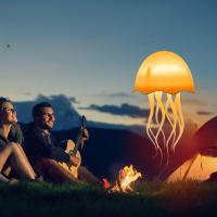 Lámpara De Noche Flotante Controlada Por Voz Con 72 Colores Cambiantes Y Sensing Ambiental Jellyfish LED Para Decoración - details 8