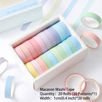 Set De 20 Rolls De Cinta Adhesiva Washi Para Manualidades Artesanías Empaquetado De Regalos Diario Scrapbooking Etiquetado Código Decoración - details 5