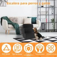 Escaleras Para Perros 3 Pasos Rampas Antideslizantes De Espuma Suave De Alta Densidad Desmontables Para Cama Alta O Sofá Suministros Para Mascotas - details 1