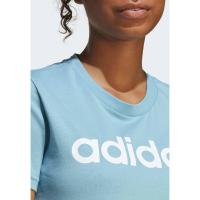 Camiseta Adidas para mujer W Lin T Azul Celeste - ADIDAS Essentials Sportswear camiseta estampada para chica - details 1