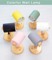 Lámpara De Pared Nórdica GU10 Madera 6 Colores Con Interruptor De Cremallera EU/UL Para Dormitorio Sala De Estar Pasillo Decoración Luz LED Contemporánea Sin Bombillas Incluidas - details 0