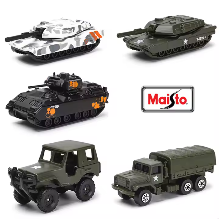 Modelo De Tanque Militar Maisto 3 Pulgadas Coche De Colección De Metal Clásico Vehículos Blindados Juguete Para Regalo Para Niños Y Adultos - 1