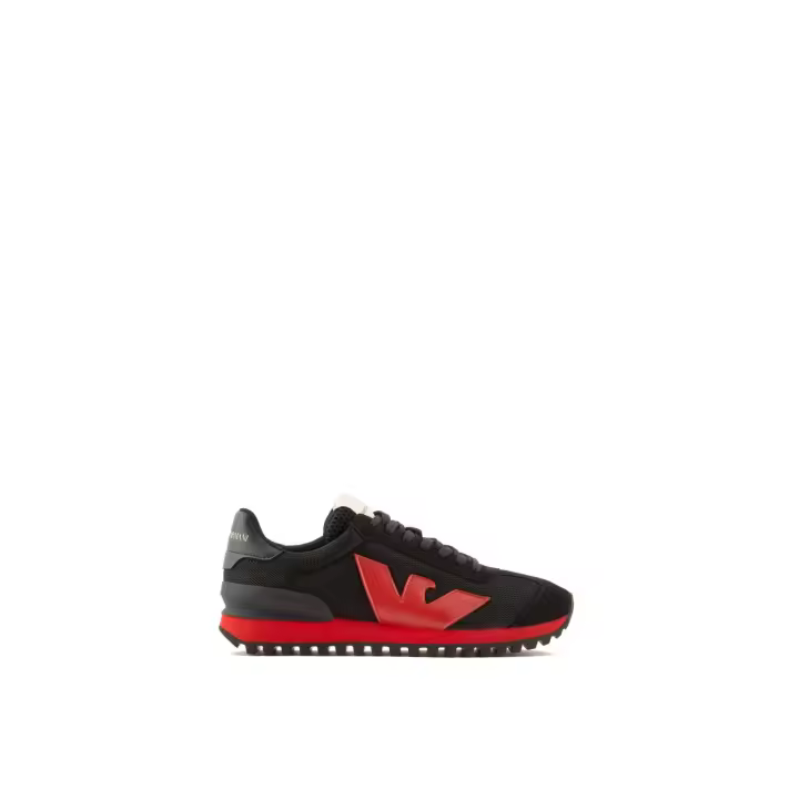 Emporio Armani Zapatillas Zapatos Hombre Azul Rojo X4X583 XN647 M651 - 1