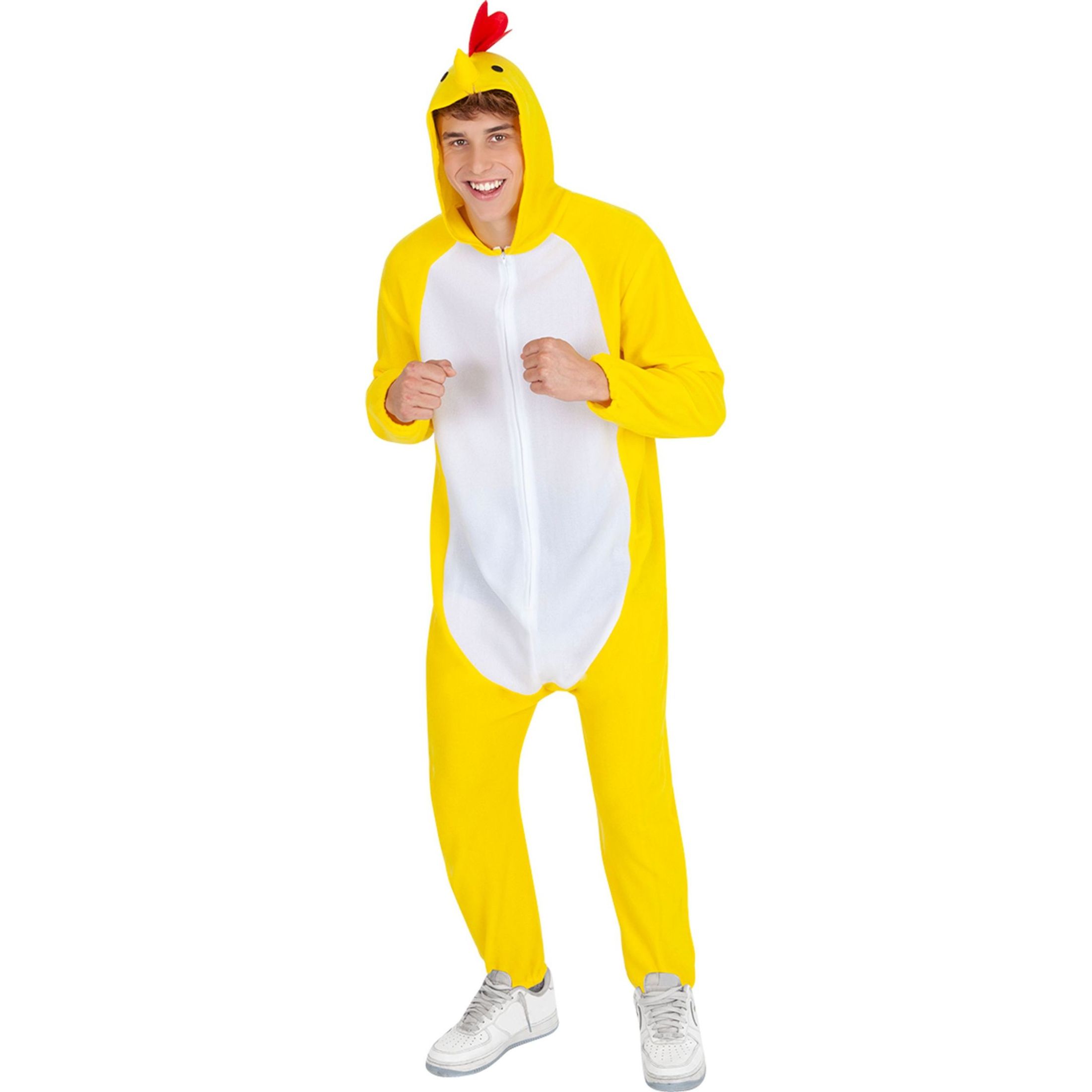 Rubies - Disfraz Pollo Adulto - Disfraz Diseño Original y Divertido - Disfraz Pollo - Perfecto Para Fiestas y Carnaval - Fácil De Poner y Quitar - Disfraz Tela Cómoda y Ligera