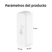 Sensor De Temperatura Y Humedad WiFi Tuya Con Monitorización Remota Por App Compatible Con Alexa Y Google Assistant Para Hogar Inteligente - details 1