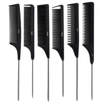 Cepillo De Pintura Para Cabello Profesional Antiestático Con Punta Aguda Peine De Acero Para Peluquero Accesorio De Barbería - details 5