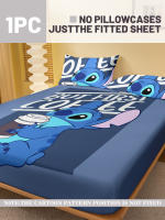 Sábana Ajustable Con Patrón De Stitch Cartoon Impreso Digitalmente Cobertor De Cama De Poliéster 100% Funda De Almohada No Incluida - details 2