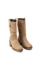 Paloma Wang Botas de Gamuza Beige con Tacón Medio - details 1