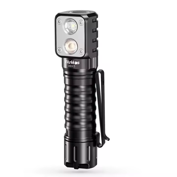 Wurkkos HD15 Linterna De Cara Dual LED LH351D SST20 Recargable Con Batería 18650 Incluida Y Recarga Retroactiva Luz De Ángulo HD - 1