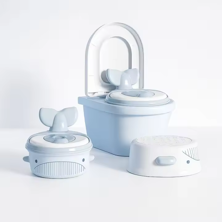 BATHBY | Orinal Infantil para bebé 3 en 1 | Tapa Extraíble Reductor WC y Escalón | Asiento Acolchado | Antideslizante | Protección Antisalpicaduras | Retrete Portátil Bebé | Fácil de Limpiar y Guardar | Entrega en 48-72h - 1