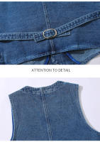 Chaqueta De Denim Para Hombre Chaqueta De Jeans Con Diseño De Cuello V Estilo Casual Todo El Año Prenda Exterior De Moda - details 7