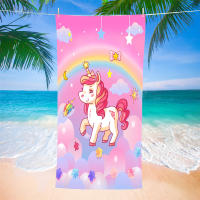 Toalla De Playa Unicorno Arcoíris Para Niños Y Niñas Microfibra Absorbente Ligera Y Rápida Secado Toalla De Piscina Perfecta - details 7