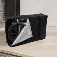 Bolsa De Viaje Para Ruedas Y Silla De Ruedas De Tela Oxford Impermeable Y Resistente Al Desgaste Bolsa Plegable Para Carro De Mano Compatible Con Roolator - details 0
