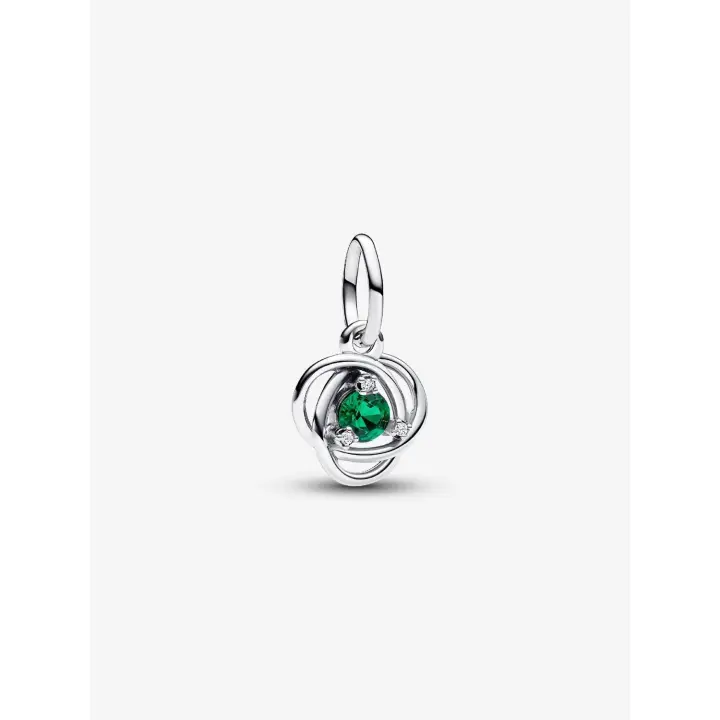 Pandora - Charm Colgante Círculo DE LA Eternidad Verde - Plata de - 1