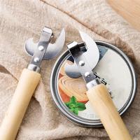 Abrepuertas Multifuncional De Acero Inoxidable Con Mango De Madera Adecuado Para Latas De Leche Evaporada Destornilladores Botellas De Cerveza Y Otras Latas - details 1