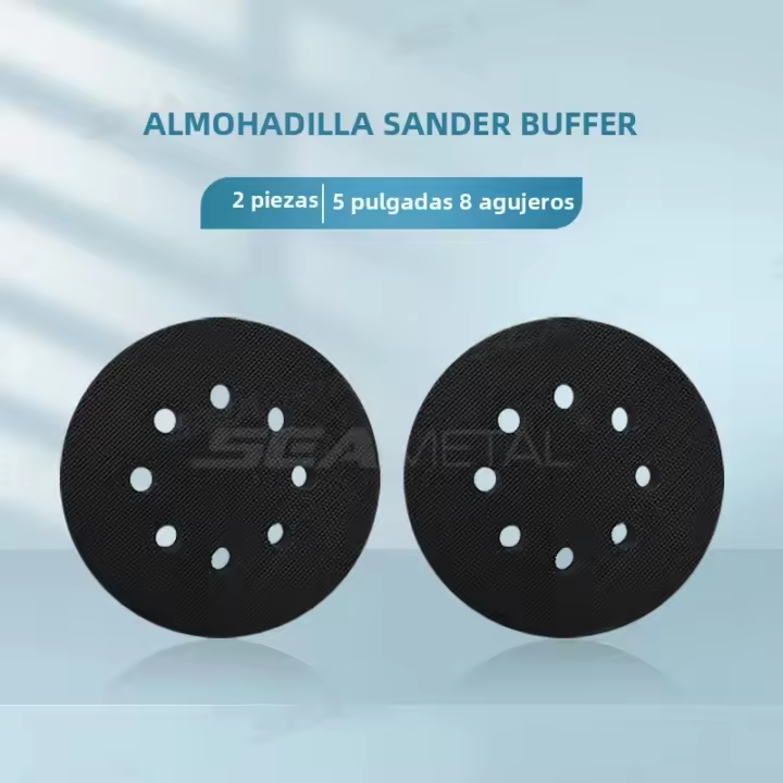 SEAMETAL 2pcs Almohadillas De Interface Para Lijado De Discos Y Pulido De 5 Pulgadas 8 Agujeros 6 Pulgadas 15 Agujeros Esponja Suave Con Correa Para Lijadora De Bricolaje - 1
