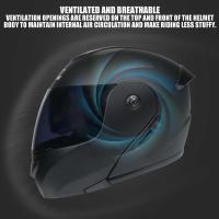 Casco de bicicleta eléctrica doble lente flip-up casco de cara completa casco de carreras casco corriendo casco unisex casco de doble uso - details 3