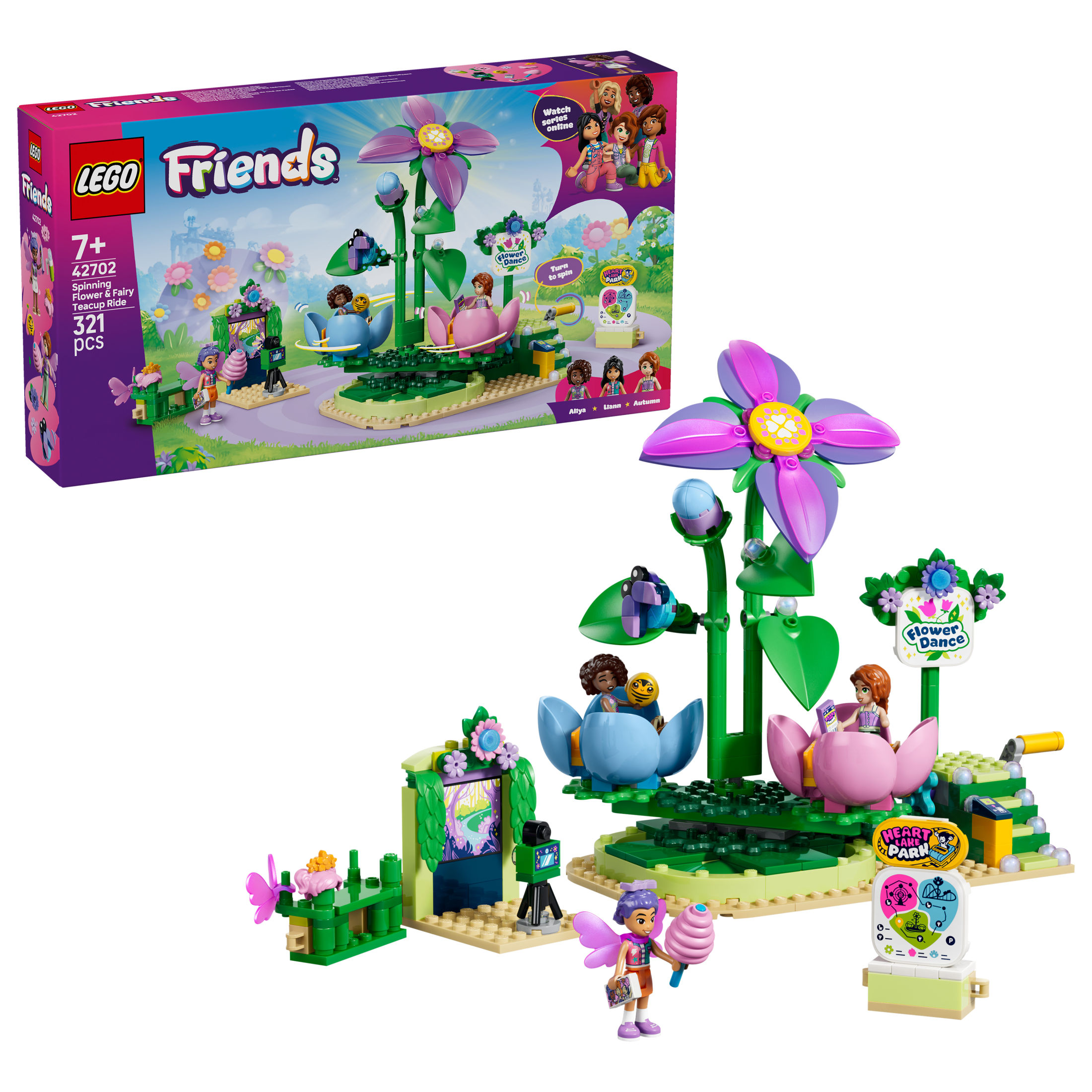 [PREVENTA] LEGO® 42702 Friends Tazas Locas: Flores y Hadas de Juguete - Parque Temático