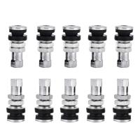 10pcs Válvulas De Rueda De Metal Para Coche Camión Motocicleta Con Tapa Antipolvo Corto Estilo TR161 - details 0