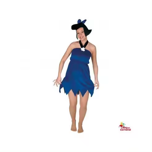 Disfraz De Cavernícola Azul, Para Adulta. Betty Pica Piedra. Contiene Vestido Y Gorro. #Talla Única #Mujer # El Rey Del Carnaval - 1