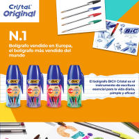 BIC Pack Regalo - Caja de 20 bolígrafos BIC Cristal de colores surtidos, 6 subrayadores pastel Highlighter Grip y 12 lápices de grafito HB - details 0