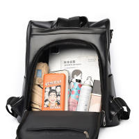 Mochara Nueva mochara Retro de gran capacidad, mochara informal de PU para Mujer, Bolsa de viaje al aire libre de alta gama - details 2