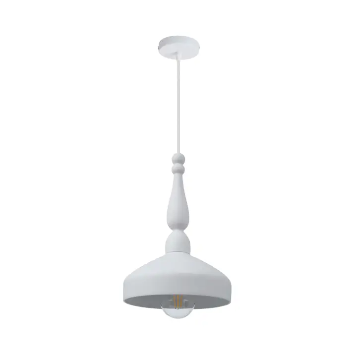 Ledkia Lámpara Colgante Cerámica Almanzor Blanco - 1