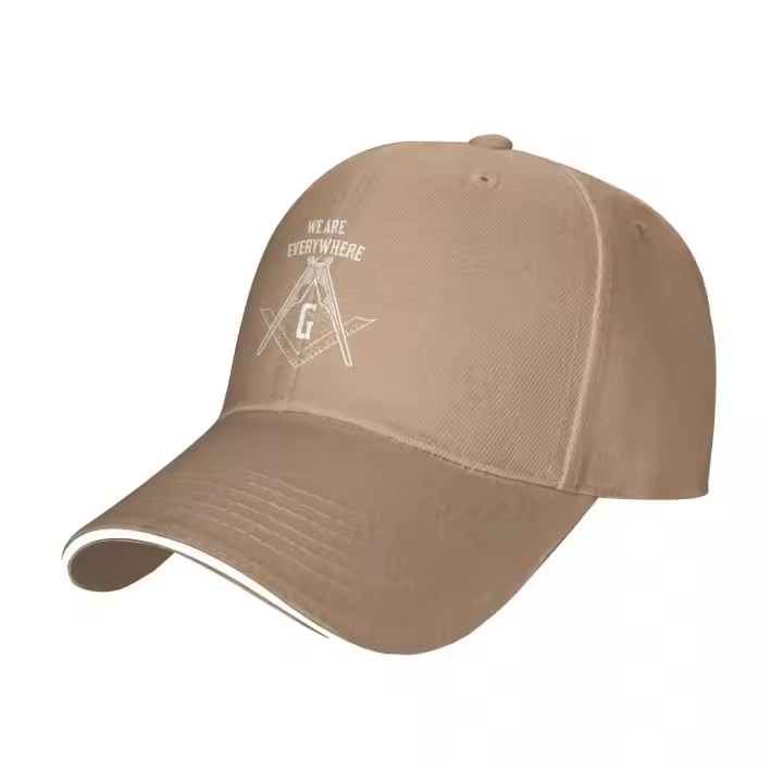 Gorro De Béisbol Ajustable Para Hombres Y Mujeres Con Patrón Masonico Protección Solar Casual Compaña Masonic Lodge Compass - 1