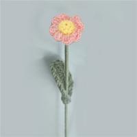 DIY Bouquet De Flores Tejidas Rosa Y Girasol Flores Artificiales Para Decoración Del Hogar En Acetato Uso En Aniversarios Bodas Y Más - details 3