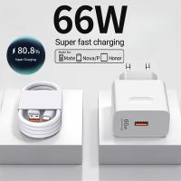 Cable De Carga Rápida Tipo C 6A 66W Para Huawei Mate 40 50 60 P50 P60 Nova 8 9 10 Honor 50 70 90 100 200 Lite X7 X8 X9 Magic 5 Compatible Con USB a Y Tipo C Color Blanco - details 0