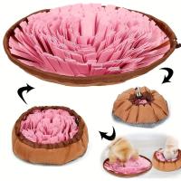 Pad De Olfateo Para Perros De Terciopelo Lavable Y Plegable Juego Lento De Alimentación Tapete De Entrenamiento Para Perros Interactivo - details 9