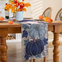 Mantel De Tela Poliéster 100% Para Otoño Con Diseño De Calabaza Y Colores De La Rendija Ideal Para Decoración De Fiestas En Casa Y Cocina Rústica - details 3