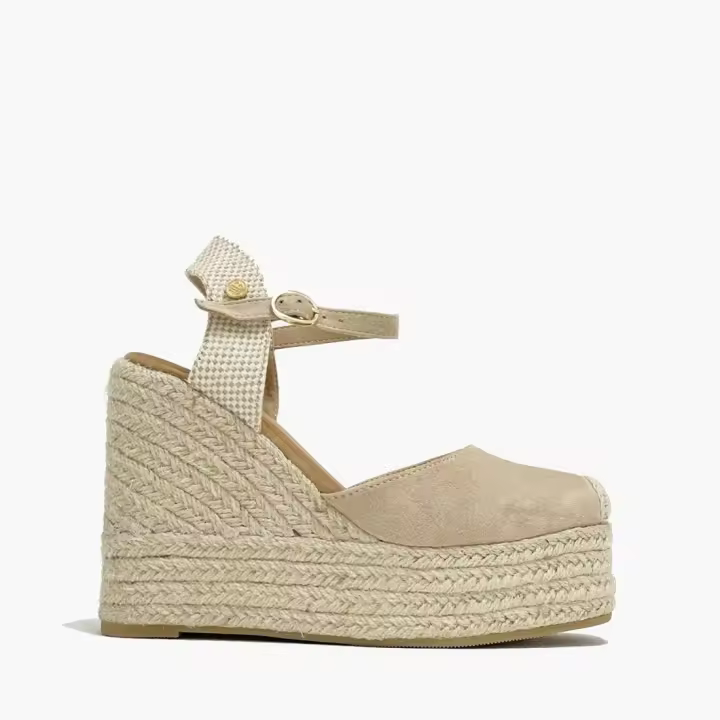 Cuñas beige con plataforma - Buonarotti - Cuñas beige de plataforma - Cuñas de mujer - 1