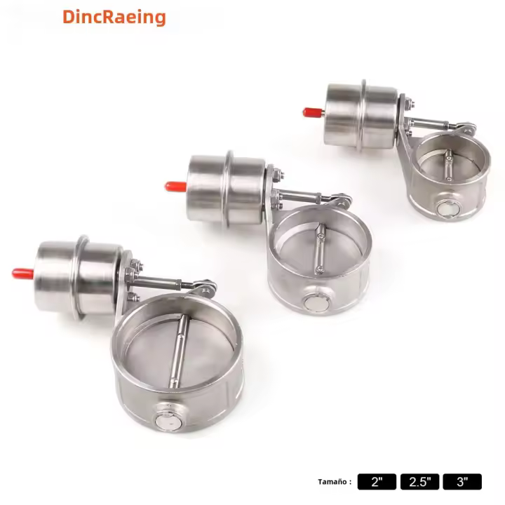 Juego De Valvula De Control De Escape En Acero Inoxidable 2'' 2.5'' 3'' Con Actuador De Vacío Estilo Cerrado Presión Alrededor De -3psi Universal - 1