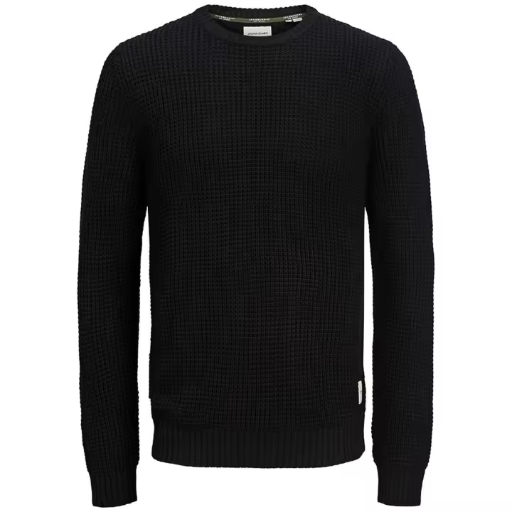 Jersey Jack&Jones Nick Knit Crew Neck para hombre en color negro - 1