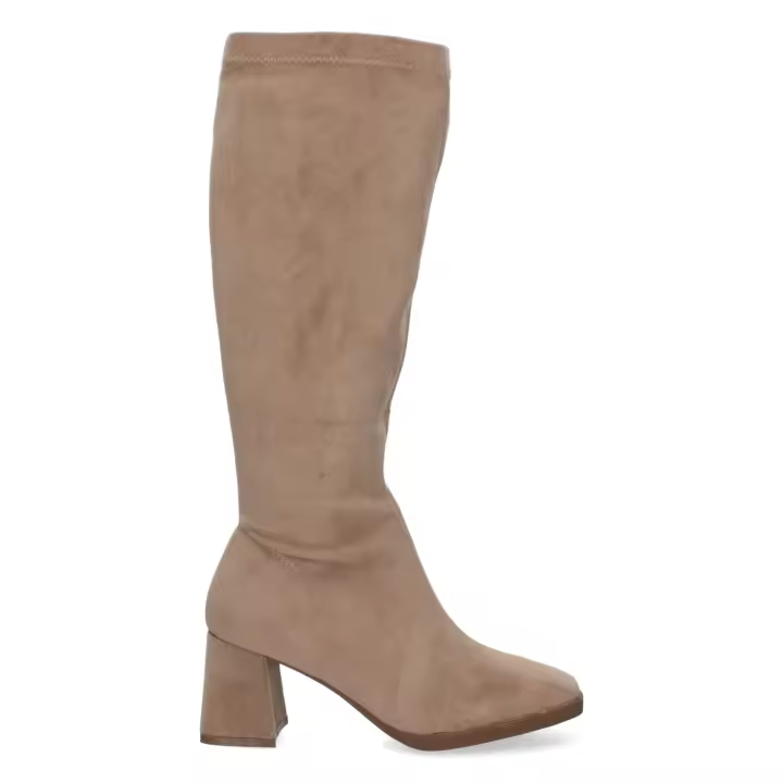 PuntoSalao Botas altas de tacón medio para mujer color kaki YG-716 - 1