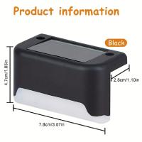 4 Pack Luz De Escalera Solar LED Impermeable Para Jardín Exterior Teraza Protector De Pasaje Nocturno Luz De Frontera Moderna - details 0