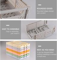 Cesta de almacenamiento rosa, 2 piezas, caja plegable, caja de almacenamiento plegable, cajas plegables de plástico (rosa y azul) - details 1